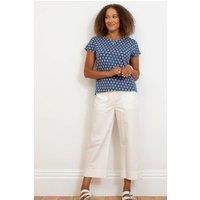 Evershot Twill Wide Leg Cropped Trousers
