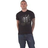 Iron Maiden /'Senjutsu Large Grayscale Heads/' (Black) T-Shirt (Small)