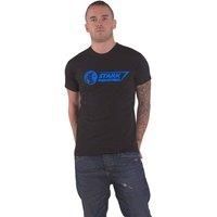 Marvel T Shirt Stark Industries Blue Official Mens Black S