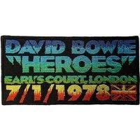 David Bowie Heroes Earls Court Woven Patch Accessory Size