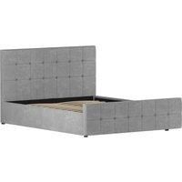 Vida Designs Valentina 5Ft King Size Fabric Ottoman Bed Storage Gas Lift Light Grey Velvet 135 X 190 Cm