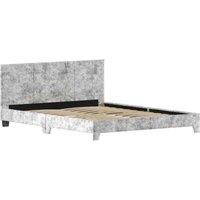 Vida Designs Victoria 5Ft King Size Fabric Bed Silver Velvet 150 X 200 Cm