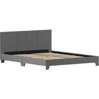 Vida Designs Victoria 5Ft King Size Fabric Bed Dark Grey Linen 150 X 200 Cm