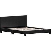 Vida Designs Lisbon 5Ft King Size Faux Leather Bed Black 150 X 200 Cm