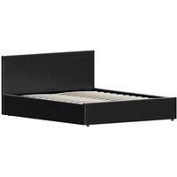 Vida Designs Lisbon 5Ft King Size Faux Leather Ottoman Bed Black 150 X 200 Cm