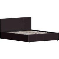 Vida Designs Lisbon 5Ft King Size Faux Leather Ottoman Bed Brown 150 X 200 Cm