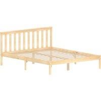 Vida Designs Milan 5Ft King Size Wood Bed Solid Pine Low Foot End Pine 150 X 200 Cm