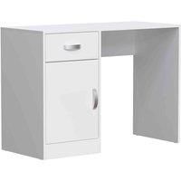 Vida Designs Hudson Computer Desk 1 Drawer 1 Door Storage Home Office White