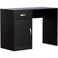 Vida Designs Hudson Computer Desk 1 Drawer 1 Door Storage Home Office Black