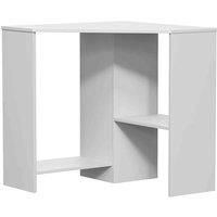 Vida Designs Hetton Corner Computer Desk 2 Shelf Storage Home Office White