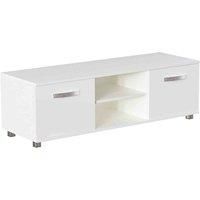 Vida Designs Cosmo Tv Cabinet Unit Stand 2 Door Storage Modern High Gloss 120Cm White