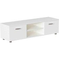 Vida Designs Cosmo Tv Cabinet Unit Stand 2 Door Storage Modern High Gloss 140Cm White