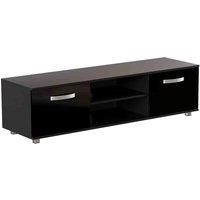 Vida Designs Cosmo Tv Cabinet Unit Stand 2 Door Storage Modern High Gloss 140Cm Black