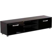 Vida Designs Cosmo Tv Cabinet Unit Stand 2 Door Storage Modern High Gloss 160Cm Black