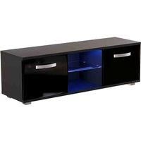 Vida Designs Cosmo Led Tv Cabinet Unit Stand 2 Door Storage Modern High Gloss 120Cm Black