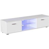 Vida Designs Cosmo Led Tv Cabinet Unit Stand 2 Door Storage Modern High Gloss 160Cm White