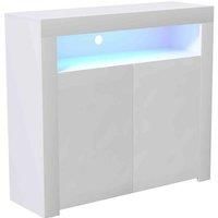 Vida Designs Nova 2 Door Led Sideboard Storage Cabinet Cupboard Buffett White
