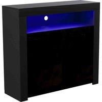 Vida Designs Nova 2 Door Led Sideboard Storage Cabinet Cupboard Buffett Black