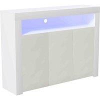 Vida Designs Nova 3 Door Led Sideboard Storage Cabinet Cupboard Buffett White