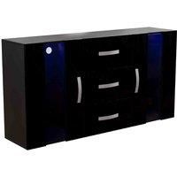 Vida Designs Astro 2 Door 3 Door Led Sideboard Storage Cabinet Cupboard Buffett Black