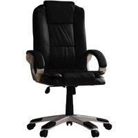Vida Designs Charlton Executive Office Chair Gaming Computer Height Adjustable Swivel Faux Leather Black