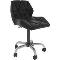 Vida Designs Geo Office Computer Chair Gaming Computer Height Adjustable Swivel Faux Leather, Black