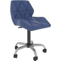 Vida Designs Geo Office Computer Chair Gaming Computer Height Adjustable Swivel Faux Leather, Blue
