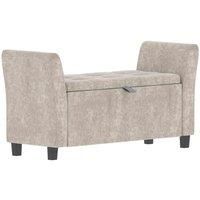 Vida Designs Seville Storage Ottoman Chest With Lid Storage Box Trunk Crushed Velvet Champagne