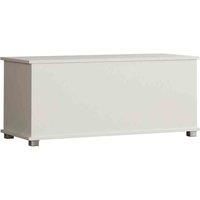 Vida Designs Leon Storage Ottoman Chest With Lid Wooden Storage Box Trunk White