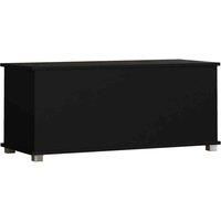 Vida Designs Leon Storage Ottoman Chest With Lid Wooden Storage Box Trunk Black