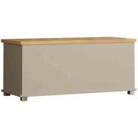 Vida Designs Arlington Storage Ottoman Chest With Lid Wooden Storage Box Trunk Grey