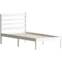 Junior Vida Libra 3Ft Single Solid Pine Wood Bed White 90 X 190 Cm