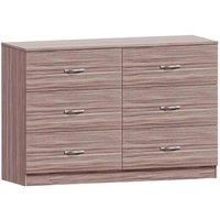 Vida Designs Riano 6 Drawer Chest Of Drawers Clothes Storage Bedroom Furniture Walnut