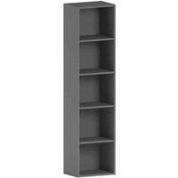 Vida Designs Oxford 5 Tier Cube Bookcase Storage Freestanding Shelving Display Unit Grey