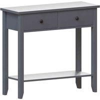 Vida Designs Windsor 2 Drawer Console Table With Shelf Hallway Entryway Furniture Grey