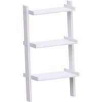 Vida Designs York 3 Tier Ladder Bookcase Freestanding Leaning Storage Shelving Display Unit White