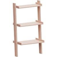 Vida Designs York 3 Tier Ladder Bookcase Freestanding Leaning Storage Shelving Display Unit Pine