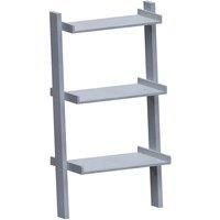 Vida Designs York 3 Tier Ladder Bookcase Freestanding Leaning Storage Shelving Display Unit Grey