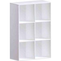 Vida Designs Durham 6 Cube Storage Bookcase Freestanding Shelving Display Unit White