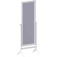 Vida Designs Nishano Rectangle Cheval Mirror Freestanding Swivel Makeup Vanity Mirror, White