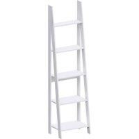 Vida Designs Bristol 5 Tier Step Ladder Bookcase Freestanding Display Shelving Unit White