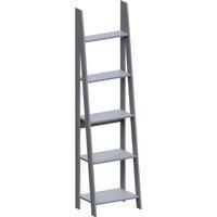 Vida Designs Bristol 5 Tier Step Ladder Bookcase Freestanding Display Shelving Unit Grey
