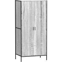 Vida Designs Brooklyn 2 Door Wardrobe With Hanging Rail And Shelf Clothes Storage Bedroom Grey