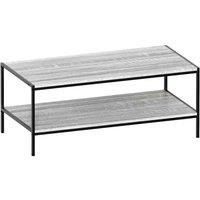 Vida Designs Brooklyn Coffee Table 2 Tier Shelf Display Industrial Style Living Room Furniture Grey