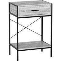 Vida Designs Brooklyn 1 Drawer Console Table With Shelf Industrial Hallway Entryway Furniture Grey