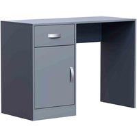 Vida Designs Hudson Computer Desk 1 Drawer 1 Door Storage Home Office Grey