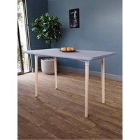 Vida Designs Batley Square Dining Table With Solid Beech Wood Legs, Modern Dining Room (Grey, 4 Seater)