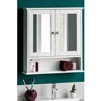 Bath Vida Priano 2 Door Mirrored Wall Cabinet With Shelf Storage Bathroom Furniture 580 x 560 x 130 mm