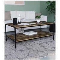 Home Discount Vida Designs Brooklyn Coffee Table Storage Living Room 400 x 1000 x 500 mm in Dark Brown