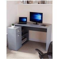 Vida Designs Longton Adjustable Computer Desk PC Table Storage Office Study Gaming Furniture